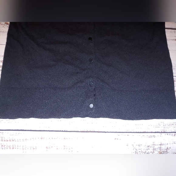 Black Button Up Cardigan - Picture 2 of 4